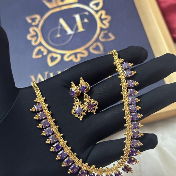 Micro gold cubic necklace