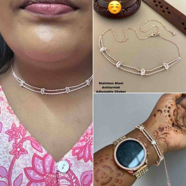 2 in 1 neck chain and bracelet