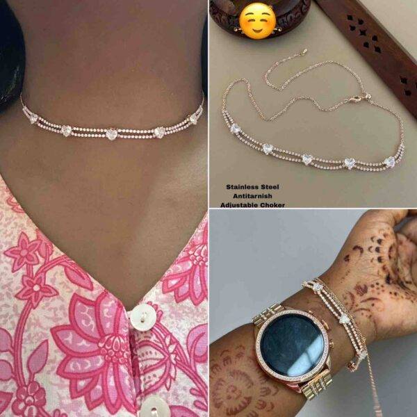 2 in 1 neck chain and bracelet