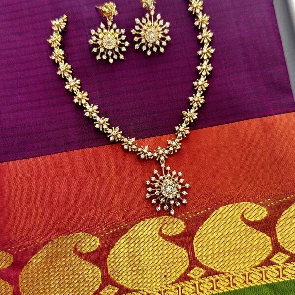 Uncut diamond necklace