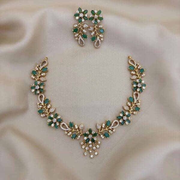 AD multi stone necklace