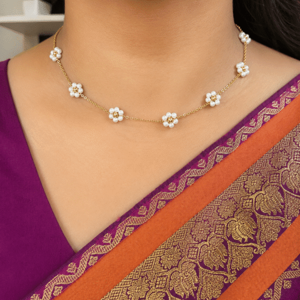 Floral pearl chain