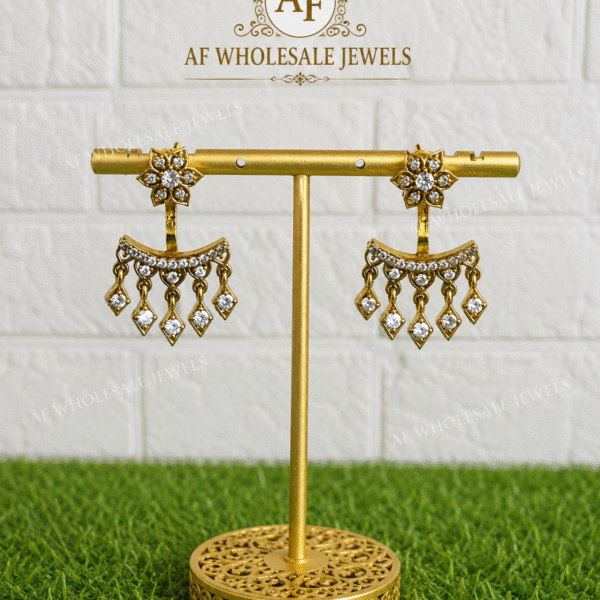 Rain drop earrings design 3