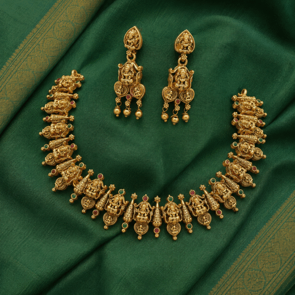 Lakshmi coin necklace