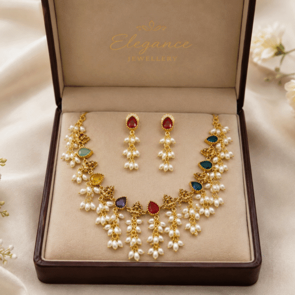 Navarathna pearl chocker