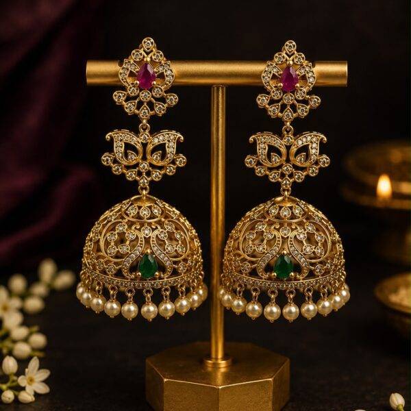 AD oversized jumka / earrings