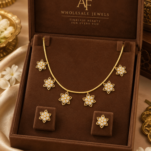 Search -Aaradhya floral gold set
