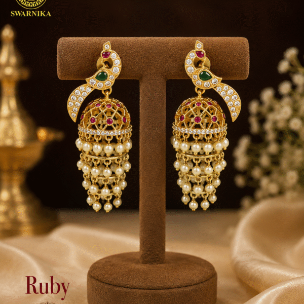 Premium peacock jumka / earrings