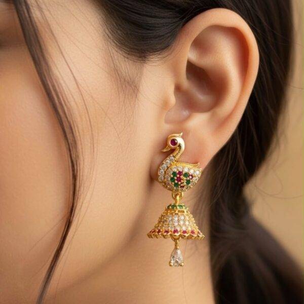 Peacock jumka / earrings