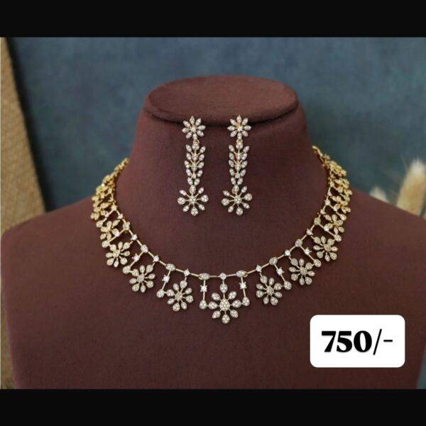 Diamond replica AD necklace