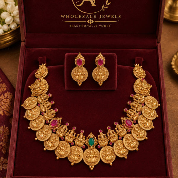 Lakshmi coin necklace