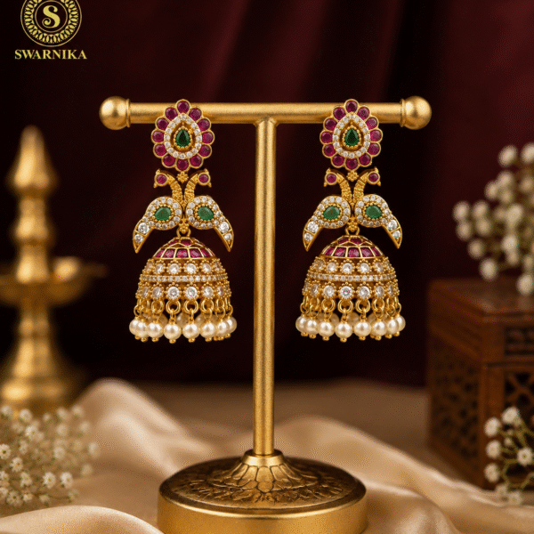 Premium peacock jumka / earrings