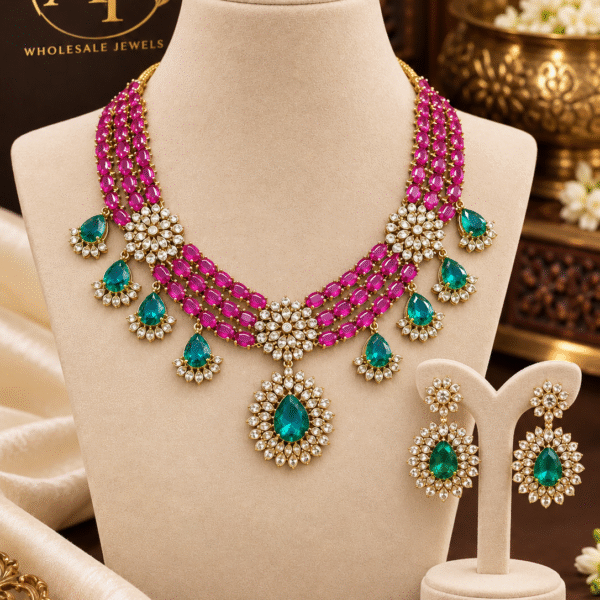 Mayura emerald necklace